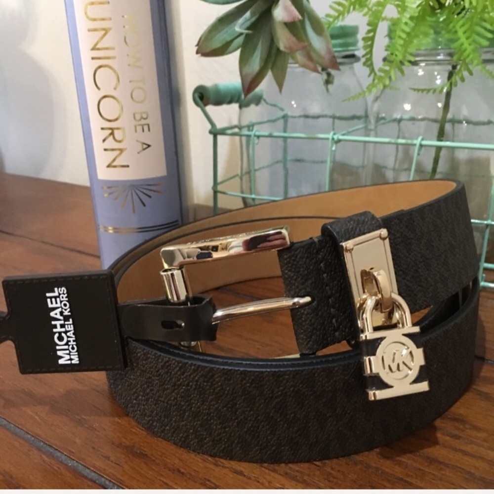 Michael Kors Logo Lock Belt